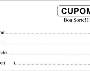 Kit com 5 Blocos de Cupom para Sorteio com 100 Folhas Cada