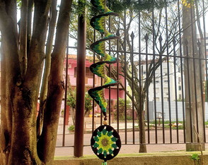 Cata Vento Espiral de Crochê