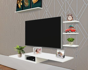 Kit 4 Prateleiras Nicho para Tv Rack Suspenso Sala Quarto
