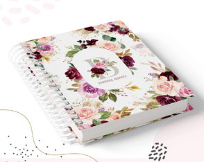 Caderno Personalizado A5 Alfabeto Feminino 1 - 60 Folhas