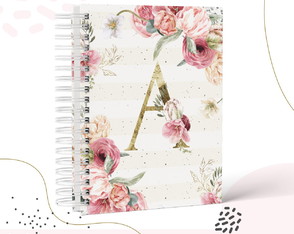 Caderno Personalizado A5 Alfabeto Feminino 4 - 60 Folhas