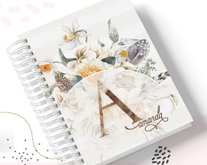 Caderno Personalizado A5 Alfabeto Feminino 5 - 60 Folhas