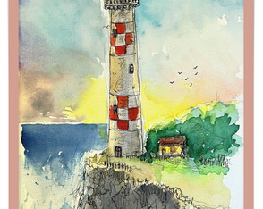 Lighthouse - Aquarela Original Sobre Papel