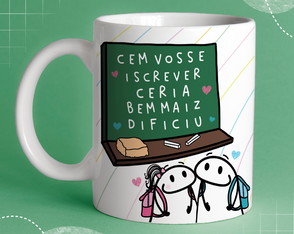 Arte para Caneca Dia dos Professores Cem Vosse Iscrever
