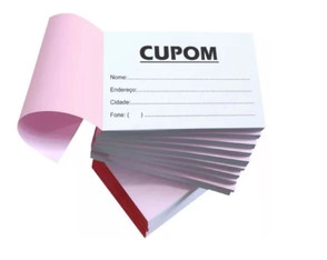 Kit com 10 Blocos de Cupom para Sorteio com 100 Folhas Cada
