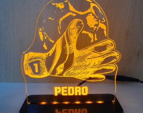 Luminária Personalizada Luva de Goleiro Futebol