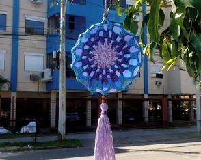 Mandala Filtro dos Sonhos de Crochê Decoração