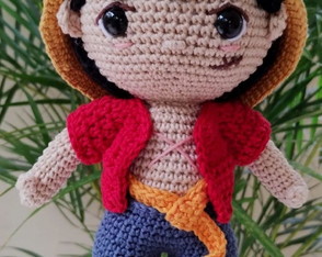 Boneco Luffy One Piece Crochê Amigurumi