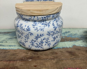 Saleiro de Parede Floral Azul
