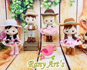 Fazendeiros com 30cm Kit com 4 Bonecos