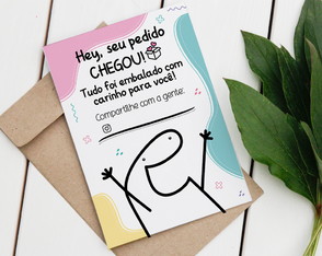 Cards Cartão Hey Seu Pedido Chegou Foi Embalado @ Marcar
