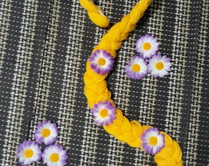 6 Tiaras Rapunzel com 50 cm a Parte Solta da Trança