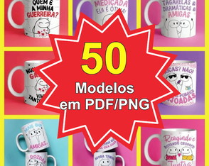 50 Arquivos Digitais de Arte para Caneca Flork