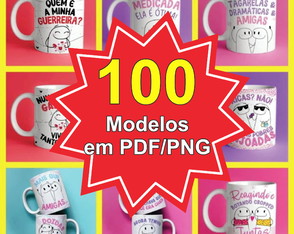 100 Arquivos Digitais de Arte para Caneca Flork