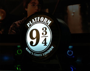 Luminária Abajur Led Plataforma 9 ¾ Harry Potter Geek