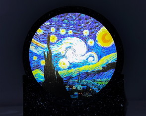 Luminária Led Abajur Noite Estrelada de Van Gogh - 20 cm