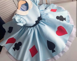 Fantasia Vestido Alice no País das Maravilhas Luxo