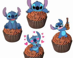 100 Apliques Toppers para Docinhos- Lilo e Stitch