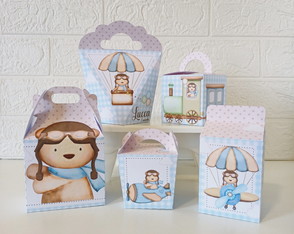 Kit 25 Caixas Urso Aviador