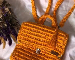 Mochila Artesanal.em Croche