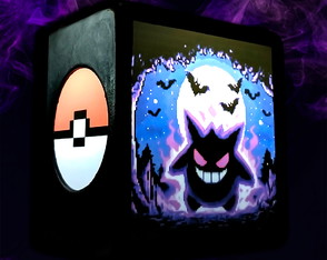 Luminária Abajur Led Pokémon Gengar - Decoração Geek
