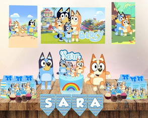 Kit Festa Só Um Bolinho Aniversário- Bluey
