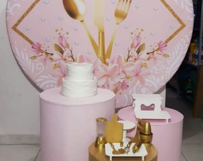 Locação Kit Pegue e Monte Chá de Cozinha Rosa