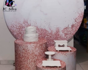 Locação Kit Pegue e Monte Rosas Rose com Glitter