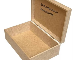 Caixa para 2 Canecas Deitadas Dobradiça 25x15x10 mdf Madeira