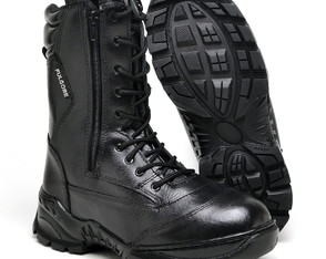 Coturno Masculino Militar Policia Resistente Tático em Couro