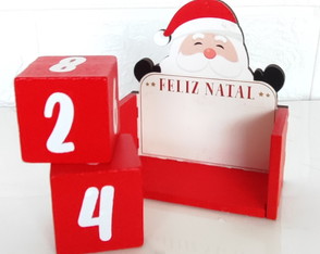 Calendário de Natal em mdf Decoração Natalina
