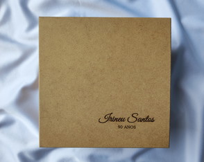 Caixa Rústica mdf 16,5x16,5x9 Personalizada