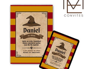 Convite Digital Harry Potter