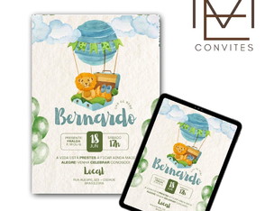 Convite Chá de Bebê Leãozinho