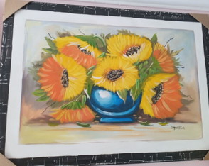 Um Lindo Quadro de Girassóis