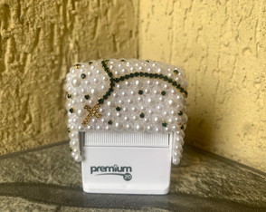 Carimbo Pérola Personalizadoterço Verde Tamanho Médio