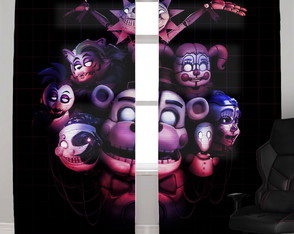 Cortina Ideiup 2,50x2,80m Personalizada Five Nights At Fredd