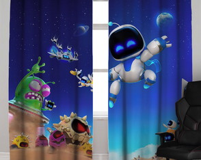 Cortina Blackout Ideiup 2,3x2,9m Personalizada Astro Bot
