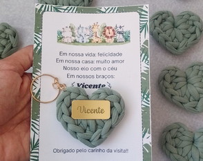 Chaveiro Lembrança Maternidade Personalizado Crochê
