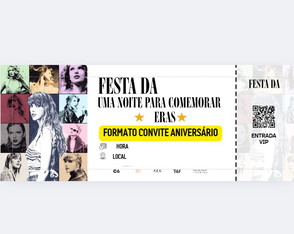 Convite Aniversário Digital - The Eras Tour Taylor Swift