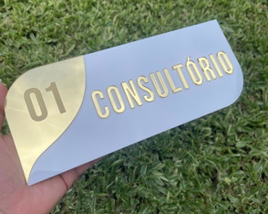 Placa de Identificação Consultório em Acrílico