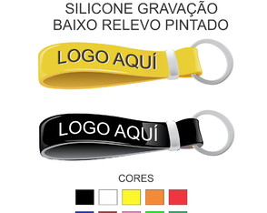 100 Chaveiros Silicone Personalizado