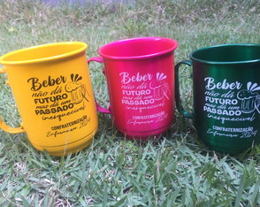 Canecas de Alumínio 500 ml Personalização 1 Cor