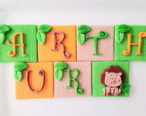 Aplique 6 cm de Pasta Americana Tema Safari