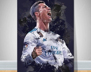Placa Decorativa Cristiano Ronaldo 42x30cm - F164