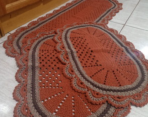 Tapete de Cozinha Croche 3 Peças