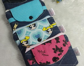 Carteira Tecido 2 Bolsos