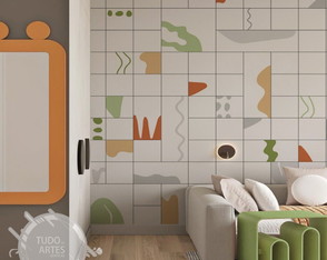 Papel de Parede Autoadesivo Minimalista Infantil