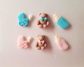 Aplique Doce 3 cm Chá de Bebê Ursinhos