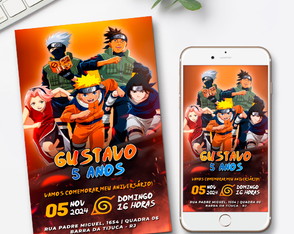 Convite Digital Naruto